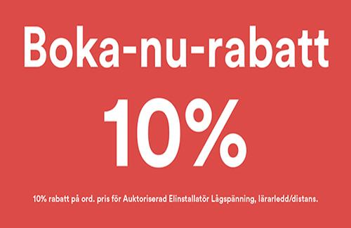Auktoriserad Elinstallatör, 10% Boka-nu-rabatt