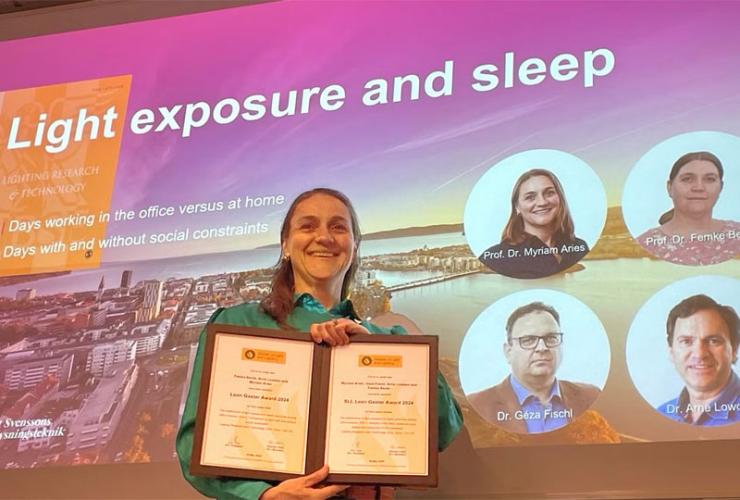 Vad betyder ljuset på jobbet för sömnen? Internationellt prestigepris till svensk belysningsstudie