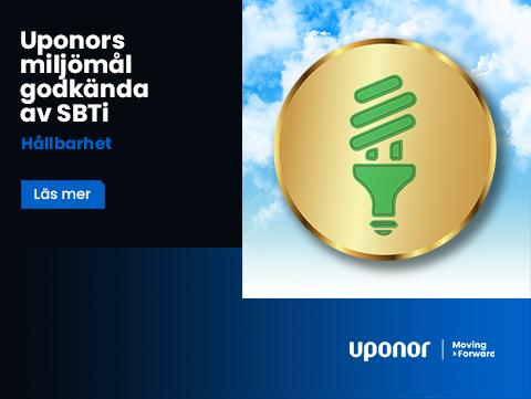 Uponors arbete med hållbarhet fortsätter med framgång