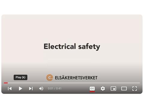 Filmer om elsäkerhet på engelska från Elsäkerhetsverket