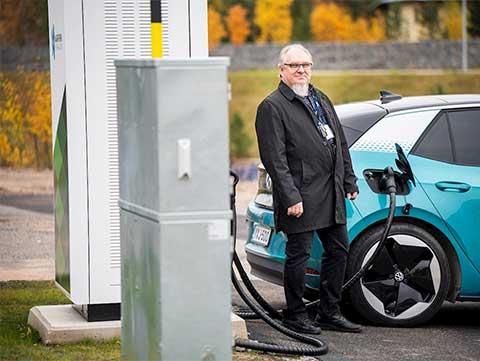Fördelningscentraler för laddning av elfordon norr om Polcirkeln
