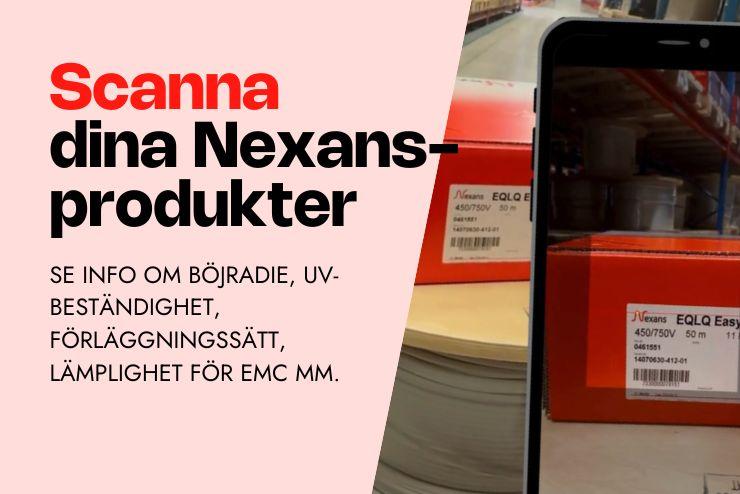 Scanna Nexans produkter enkelt med Nexans-appen!