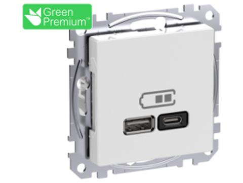 USB C-uttag med Power Delivery-teknik
