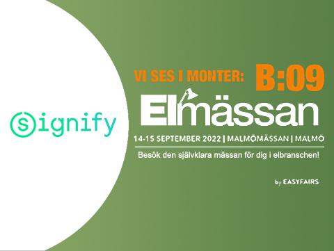 Träffa Signify på nordens största mässa inom elinstallation, belysning och fiber!