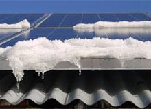 Solpaneler och ojämn snöbelastning