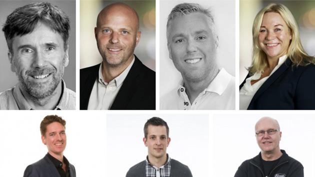 Vid signeringen deltog: Peder Häggström, Andreas Behm Fredin, Mikael Magnusson och Cecilia Granath från Tyréns samt Anders Hägg, John Eriksson och Lars Holmström som är delägare i Elteknik